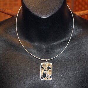 Vintage Canadian Foxy Silver Plate Pendant